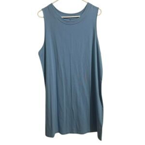 74 Women's Tank Sleeveless Knit Shift Dress – Sky Blue